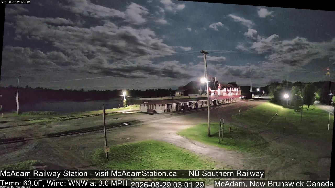 Web Cam image of McAdam Railway Station