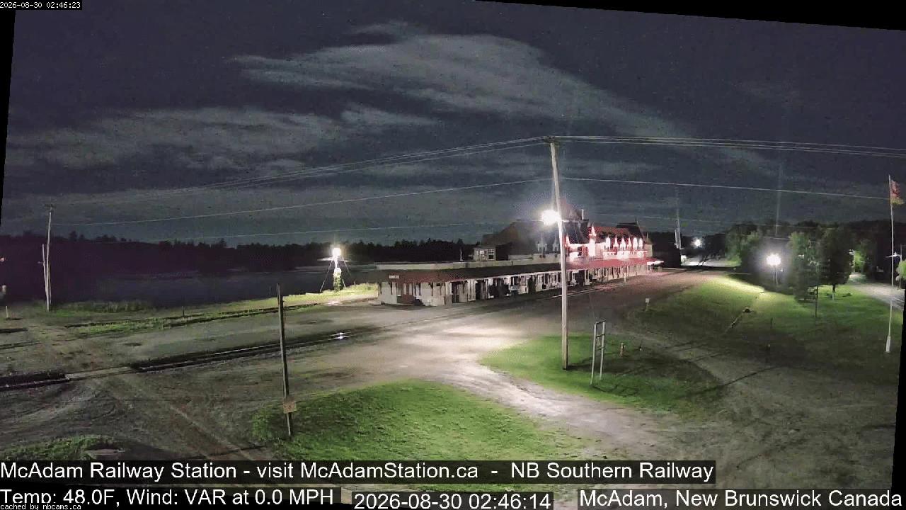 Web Cam image of McAdam Railway Station