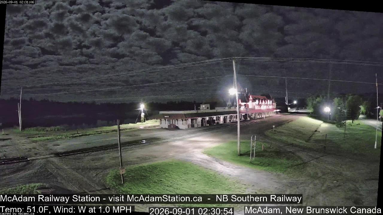 Web Cam image of McAdam Railway Station