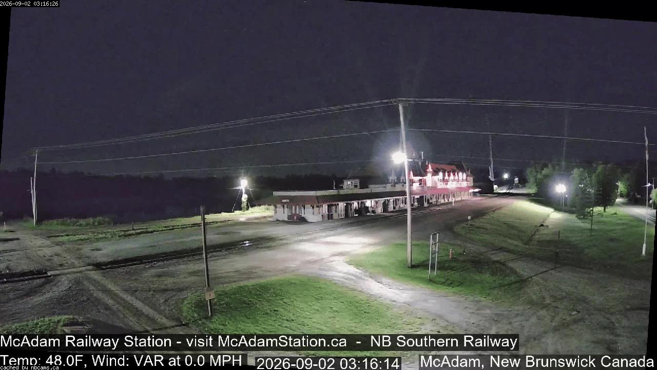 Web Cam image of McAdam Railway Station