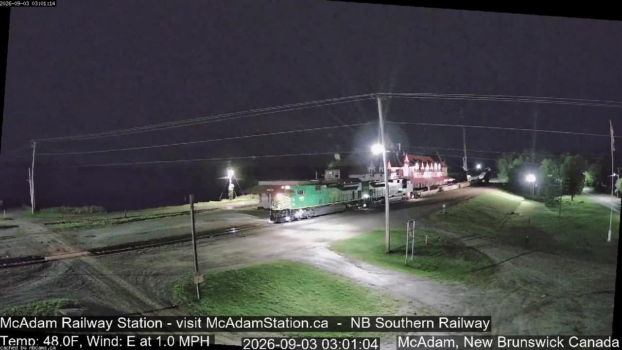Web Cam image of McAdam Railway Station