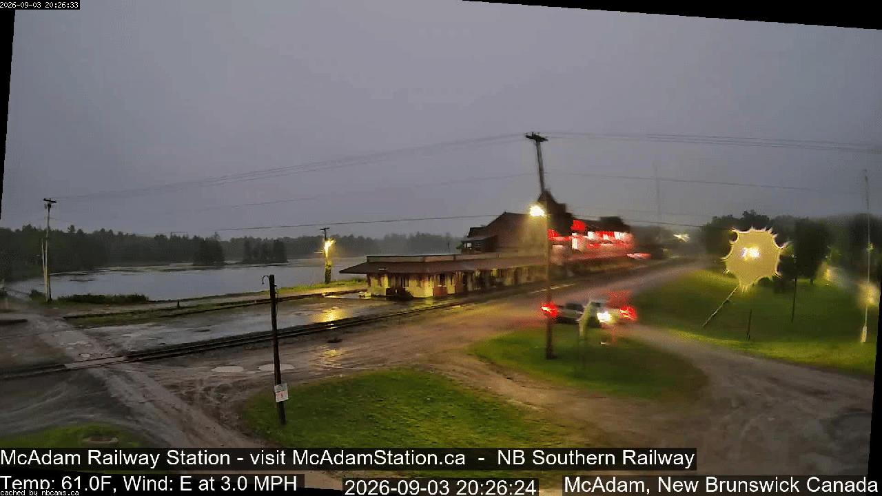 Web Cam image of McAdam Railway Station
