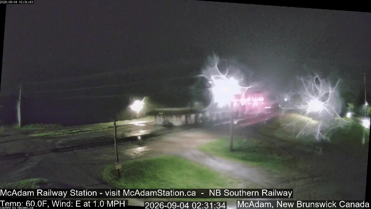Web Cam image of McAdam Railway Station