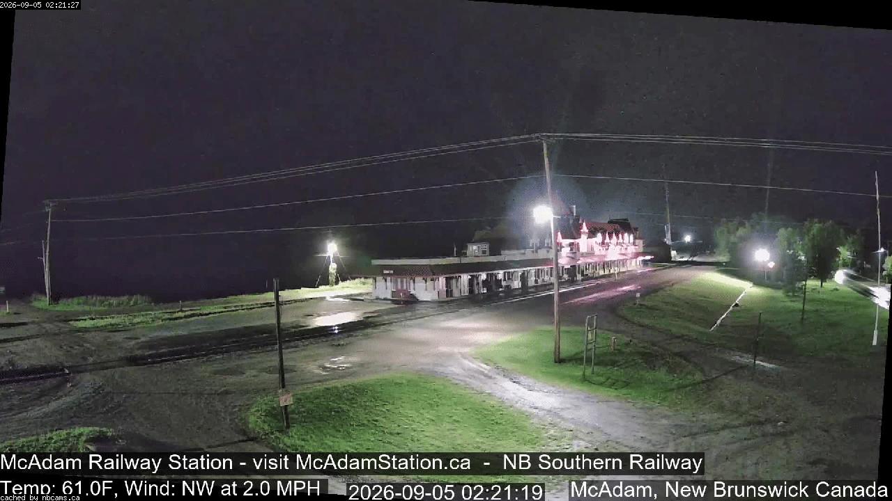 Web Cam image of McAdam Railway Station