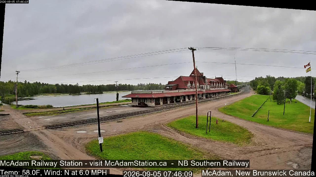 Web Cam image of McAdam Railway Station