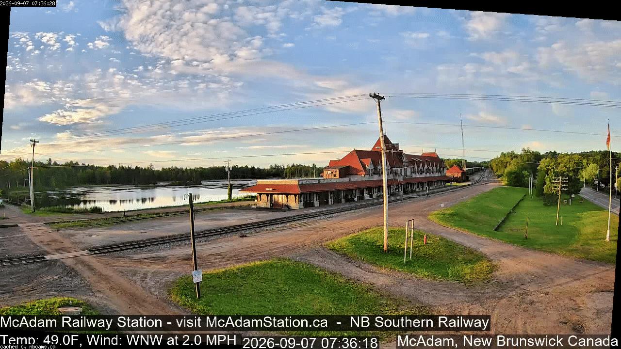 Web Cam image of McAdam Railway Station