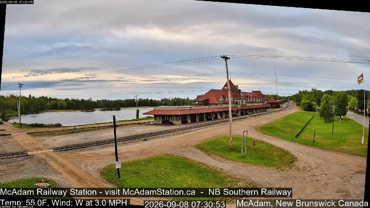 Web Cam image of McAdam Railway Station