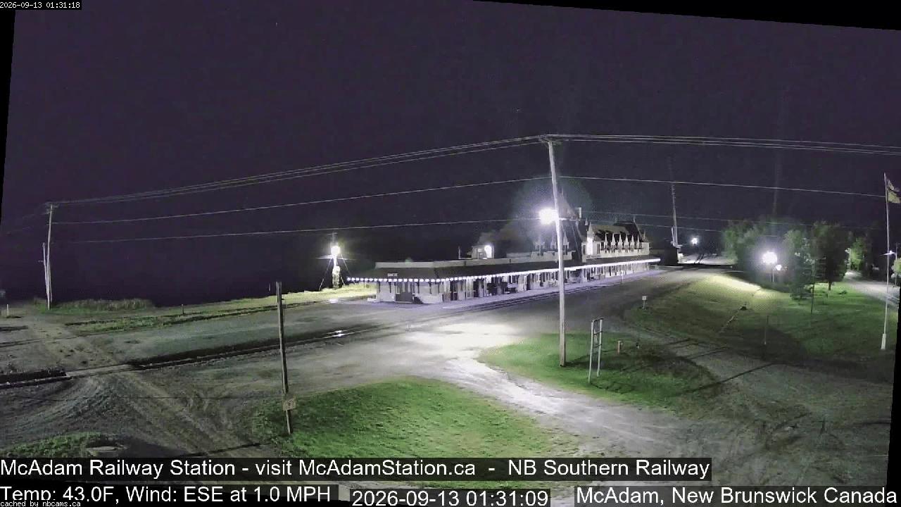 Web Cam image of McAdam Railway Station