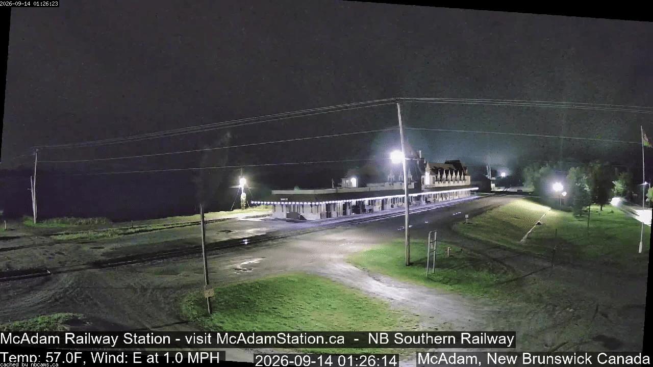 Web Cam image of McAdam Railway Station