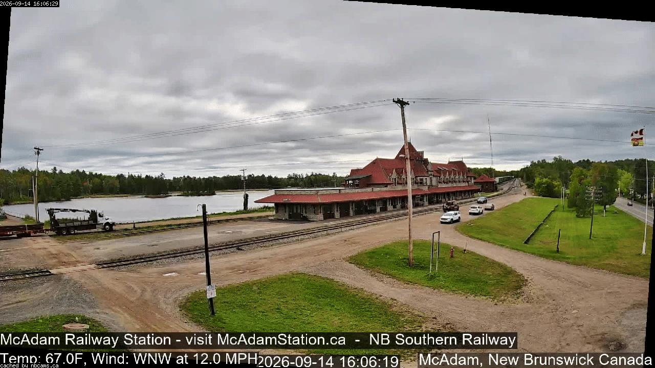 Web Cam image of McAdam Railway Station