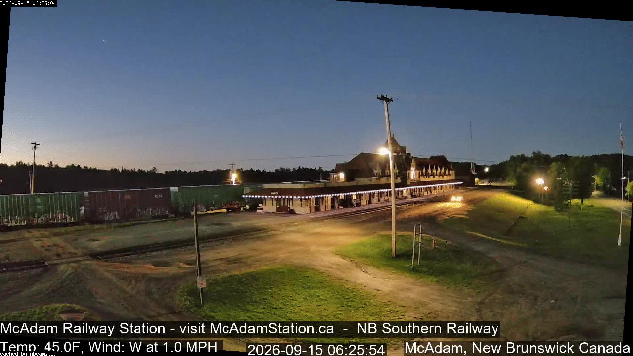 Web Cam image of McAdam Railway Station