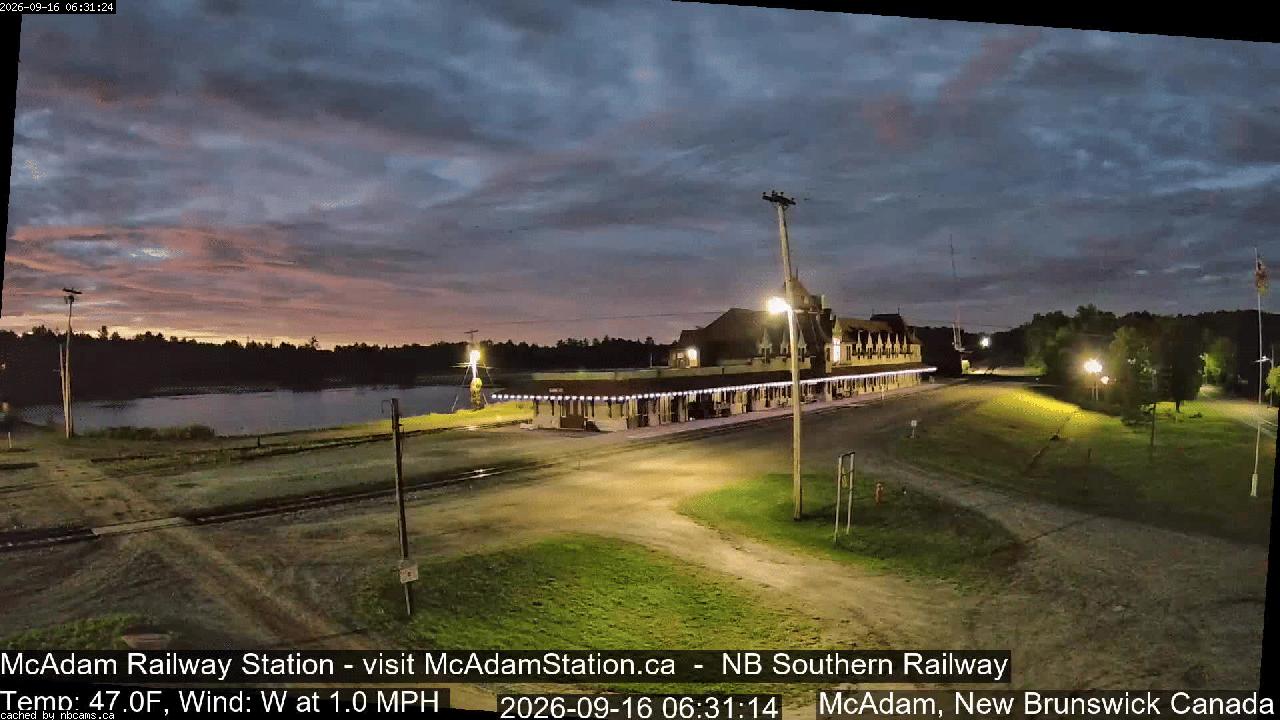Web Cam image of McAdam Railway Station
