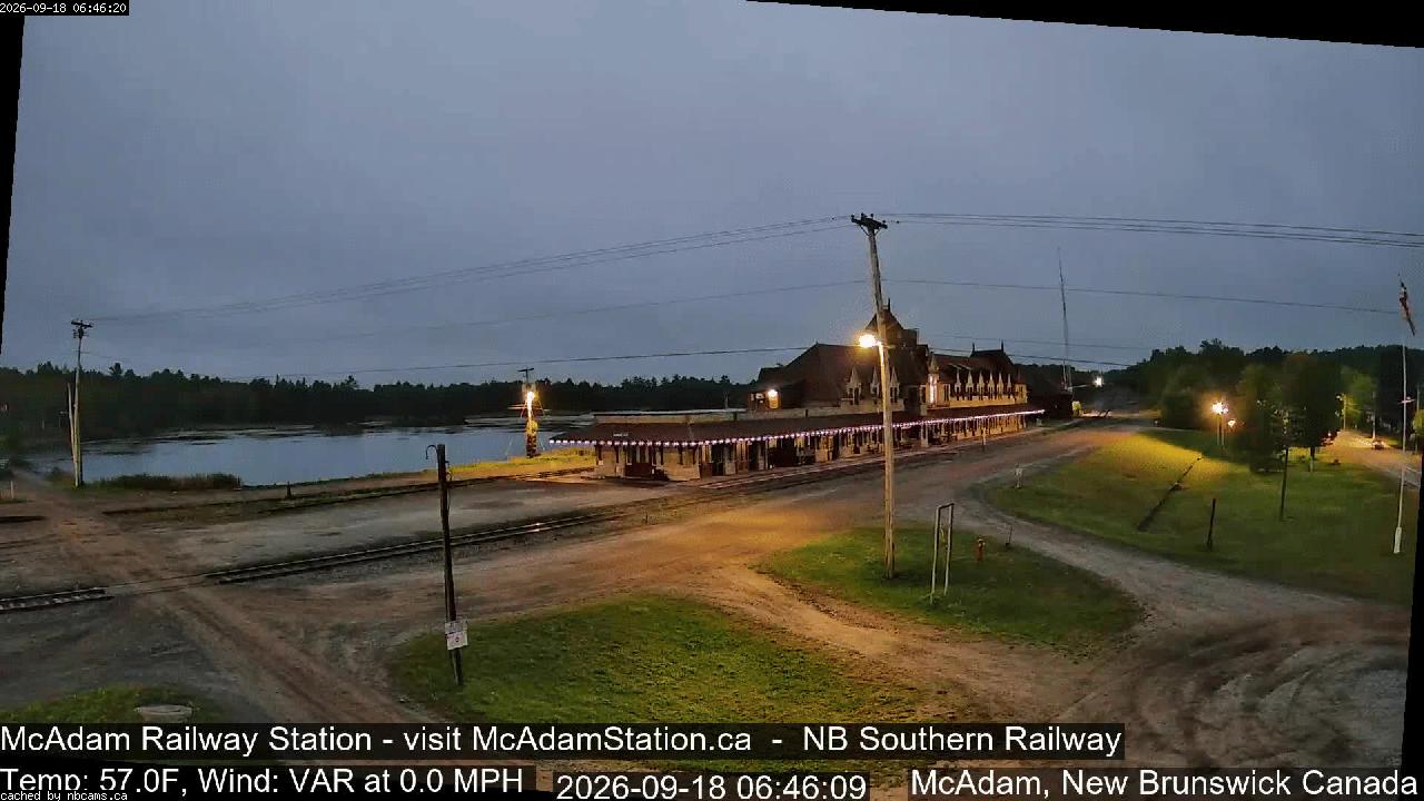 Web Cam image of McAdam Railway Station