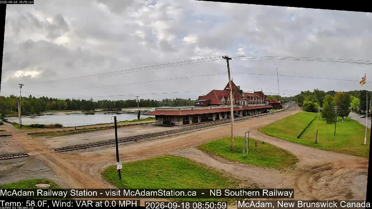 Web Cam image of McAdam Railway Station