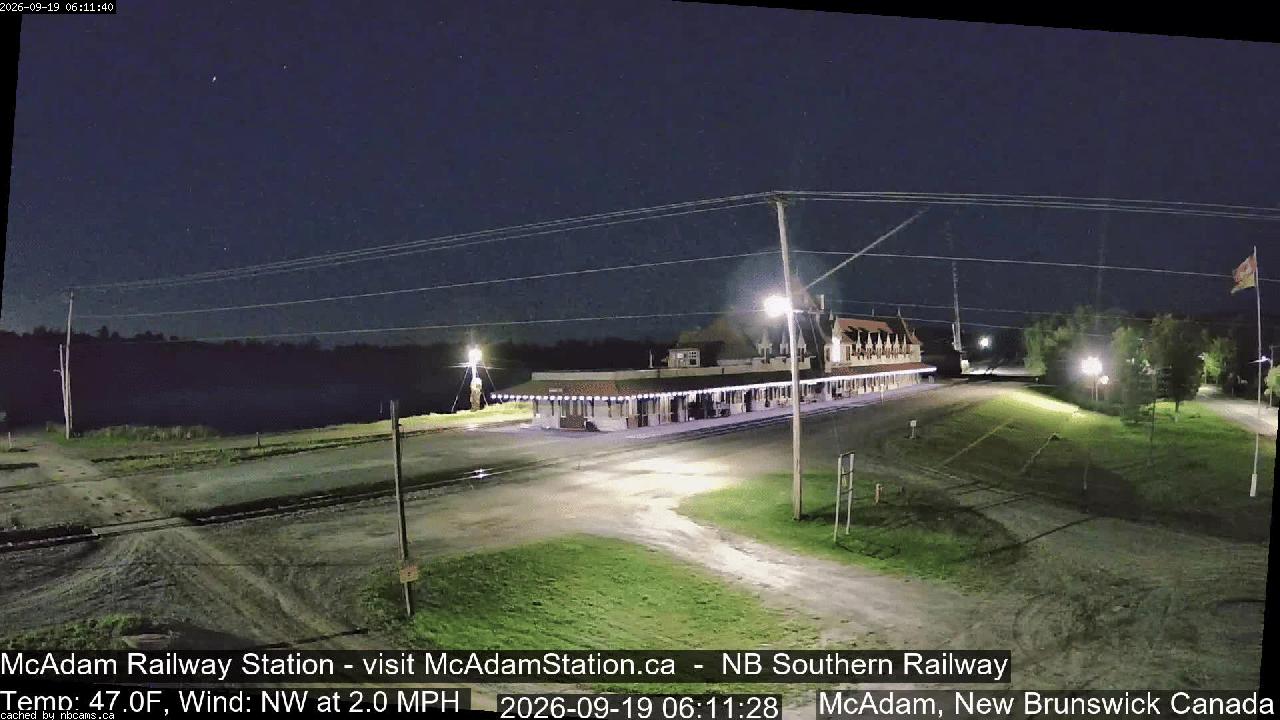 Web Cam image of McAdam Railway Station