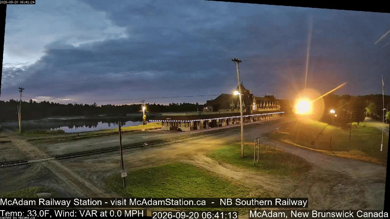Web Cam image of McAdam Railway Station