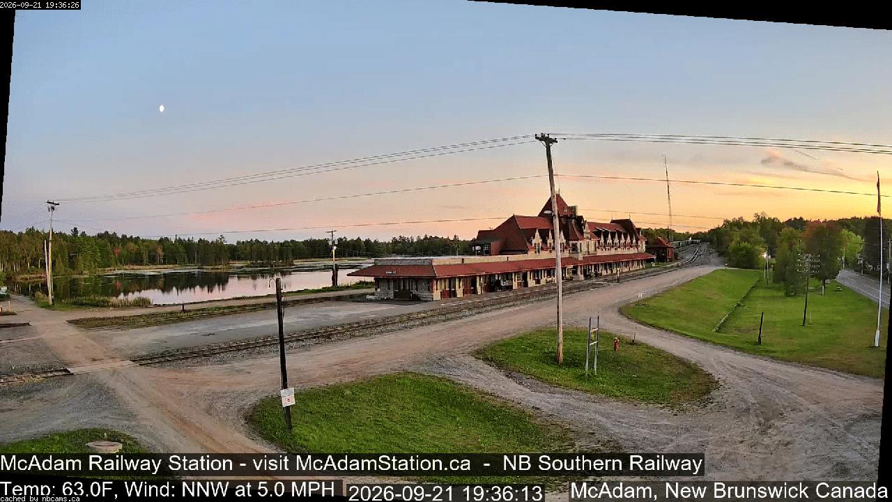 Web Cam image of McAdam Railway Station