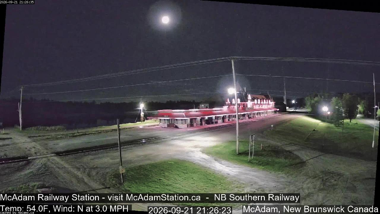 Web Cam image of McAdam Railway Station