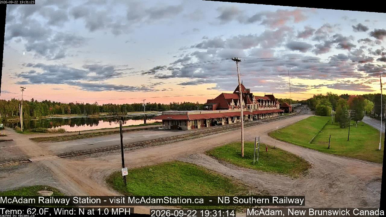 Web Cam image of McAdam Railway Station