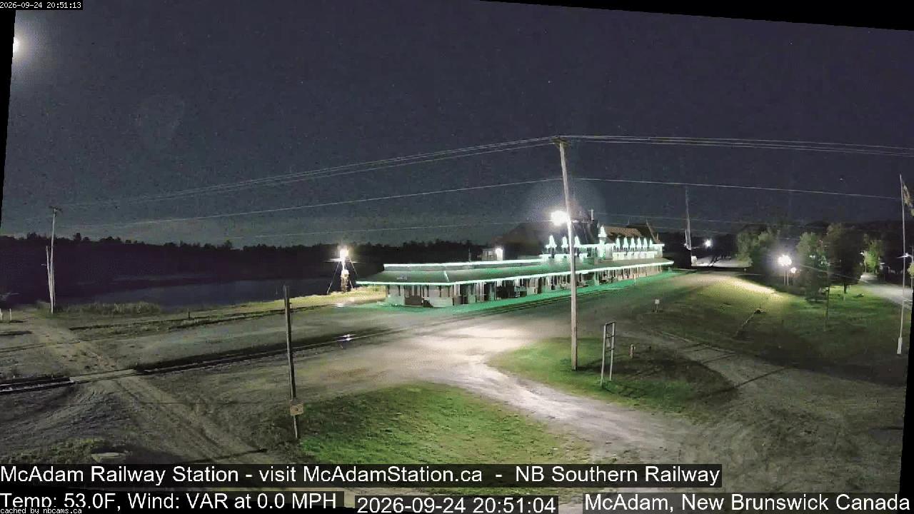 Web Cam image of McAdam Railway Station