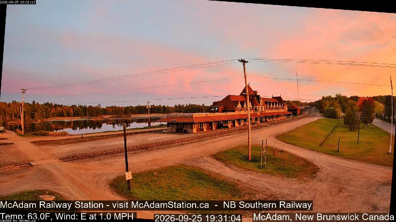Web Cam image of McAdam Railway Station