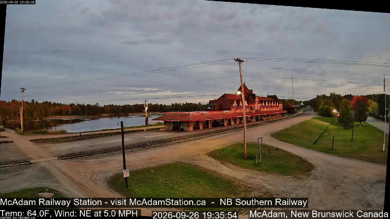 Web Cam image of McAdam Railway Station