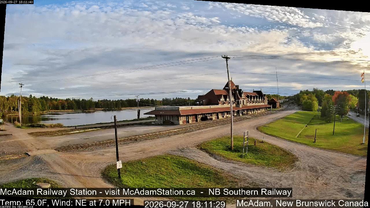 Web Cam image of McAdam Railway Station
