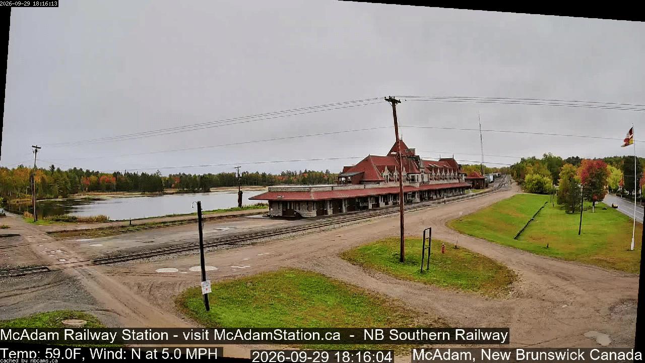 Web Cam image of McAdam Railway Station