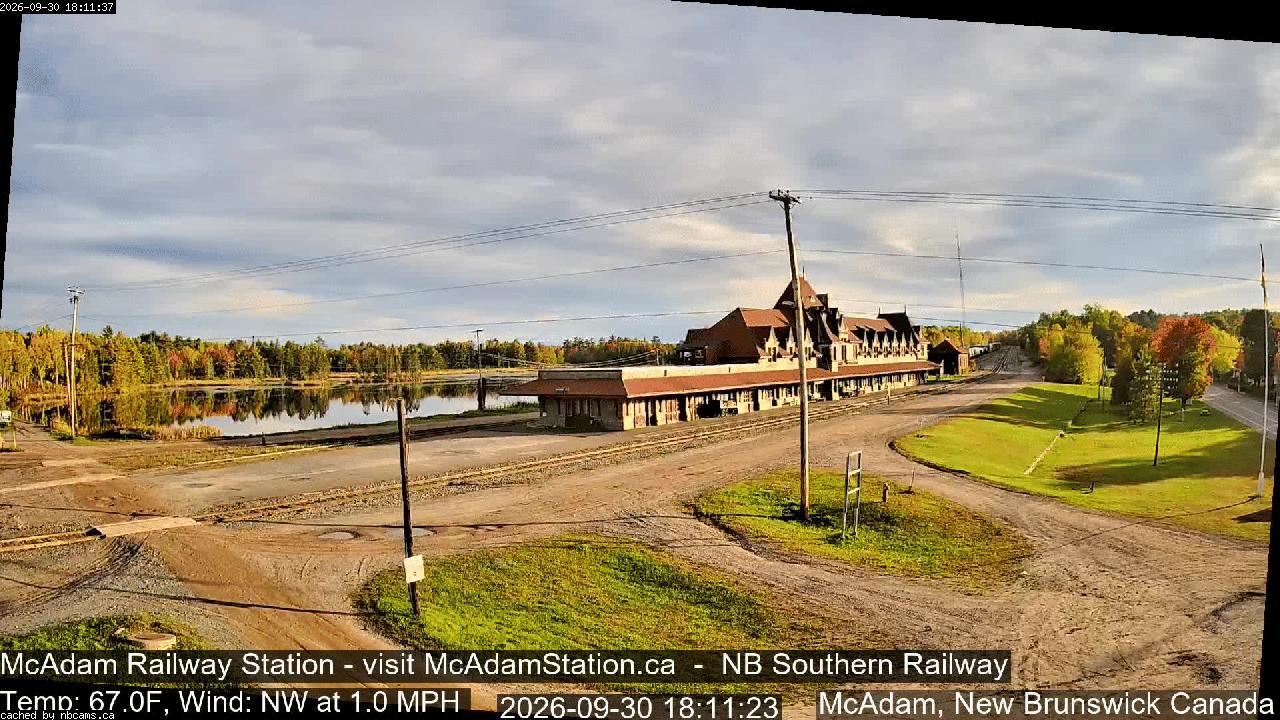 Web Cam image of McAdam Railway Station