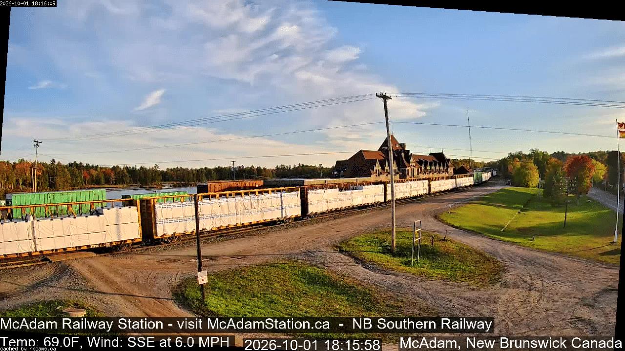 Web Cam image of McAdam Railway Station