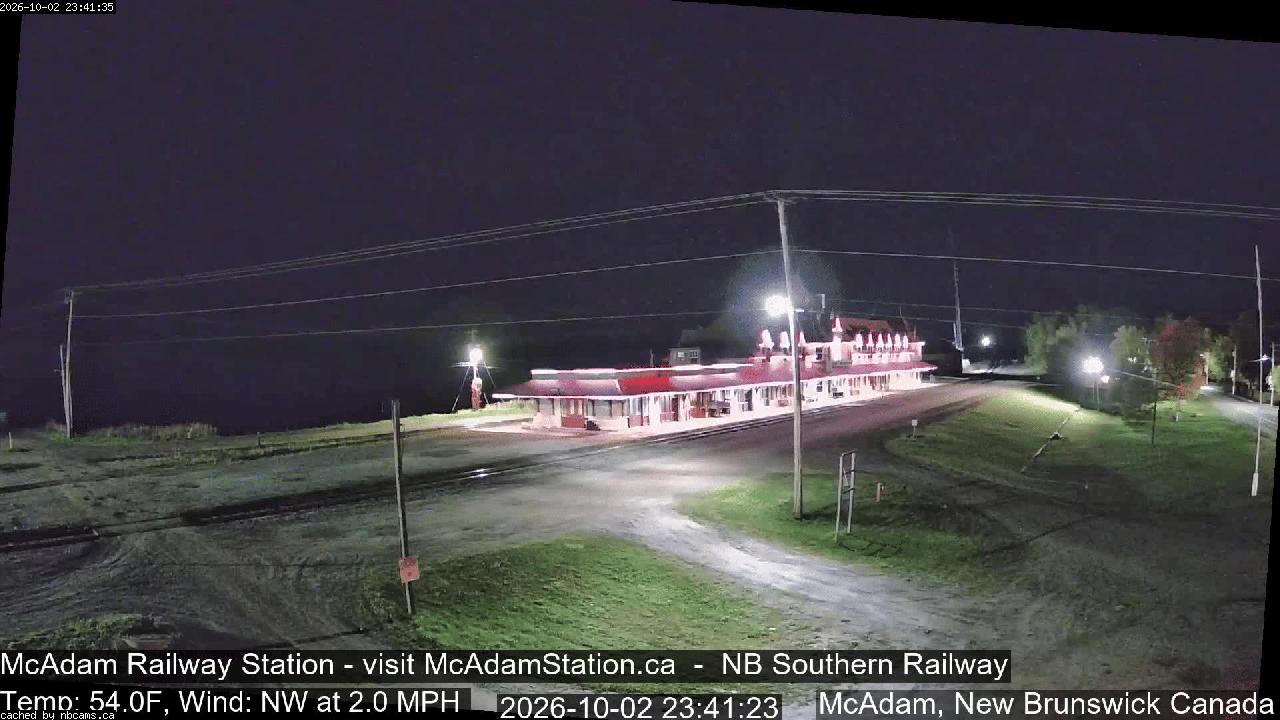 Web Cam image of McAdam Railway Station