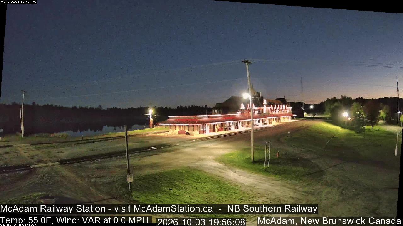 Web Cam image of McAdam Railway Station