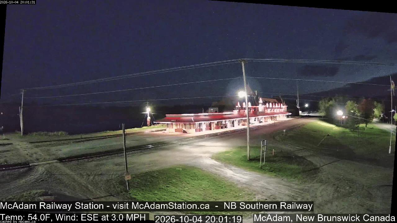 Web Cam image of McAdam Railway Station