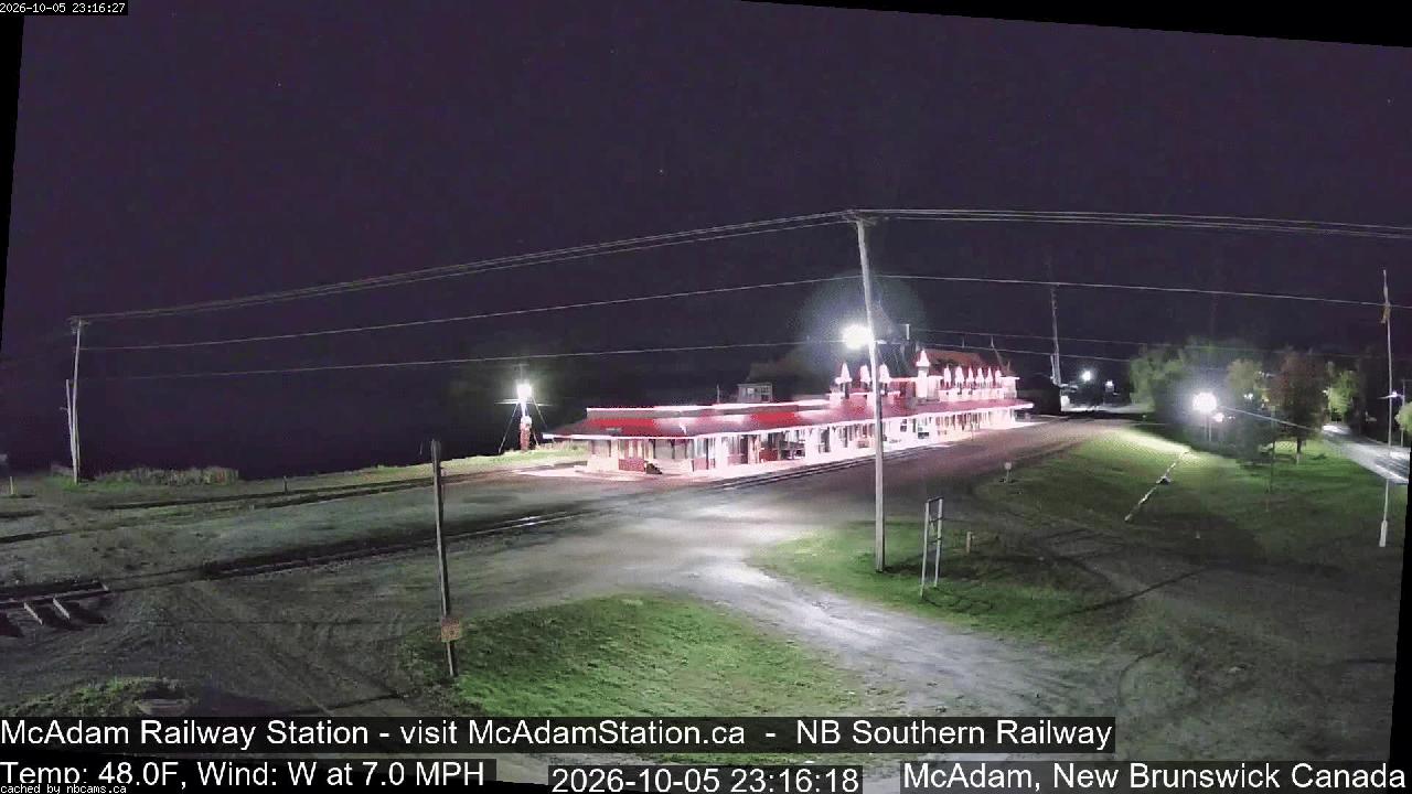 Web Cam image of McAdam Railway Station