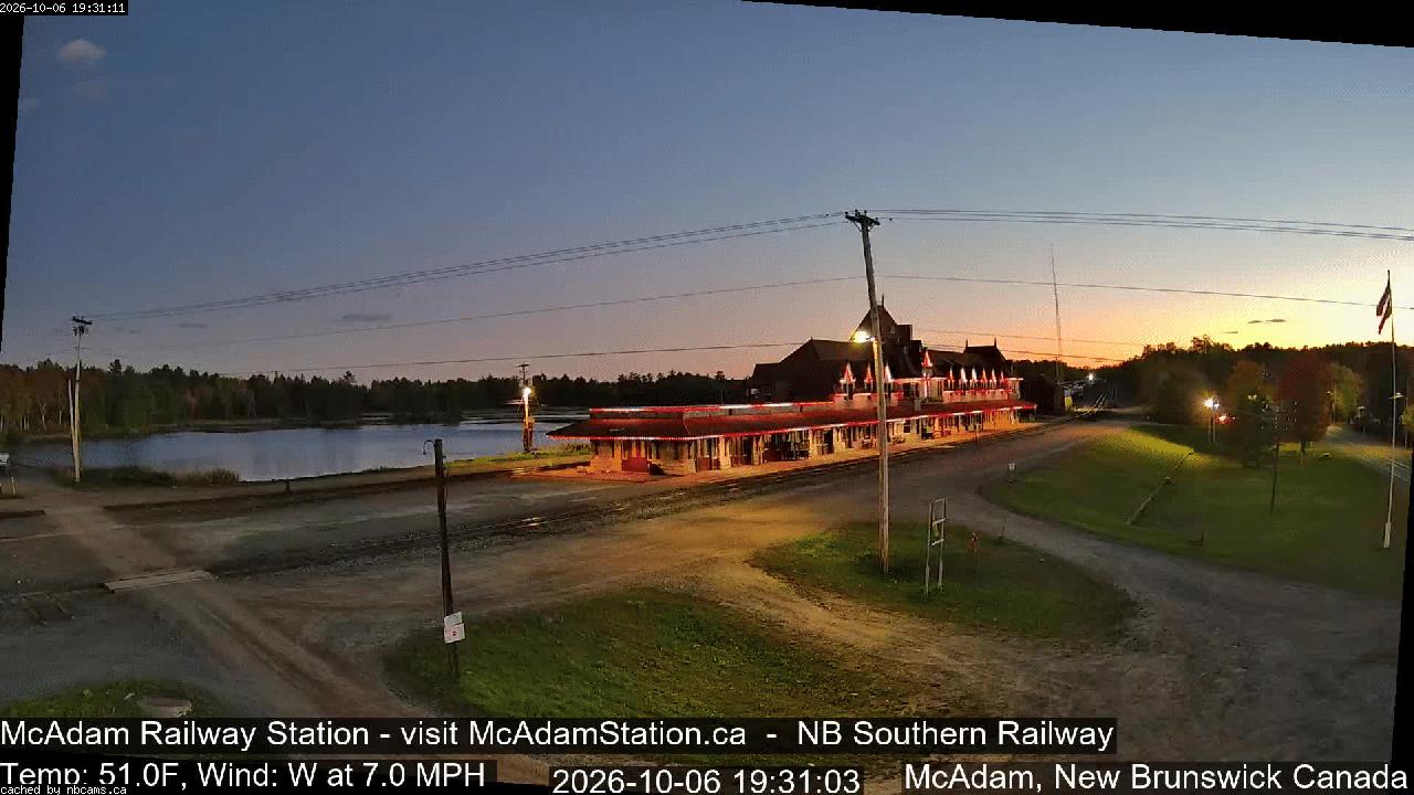 Web Cam image of McAdam Railway Station