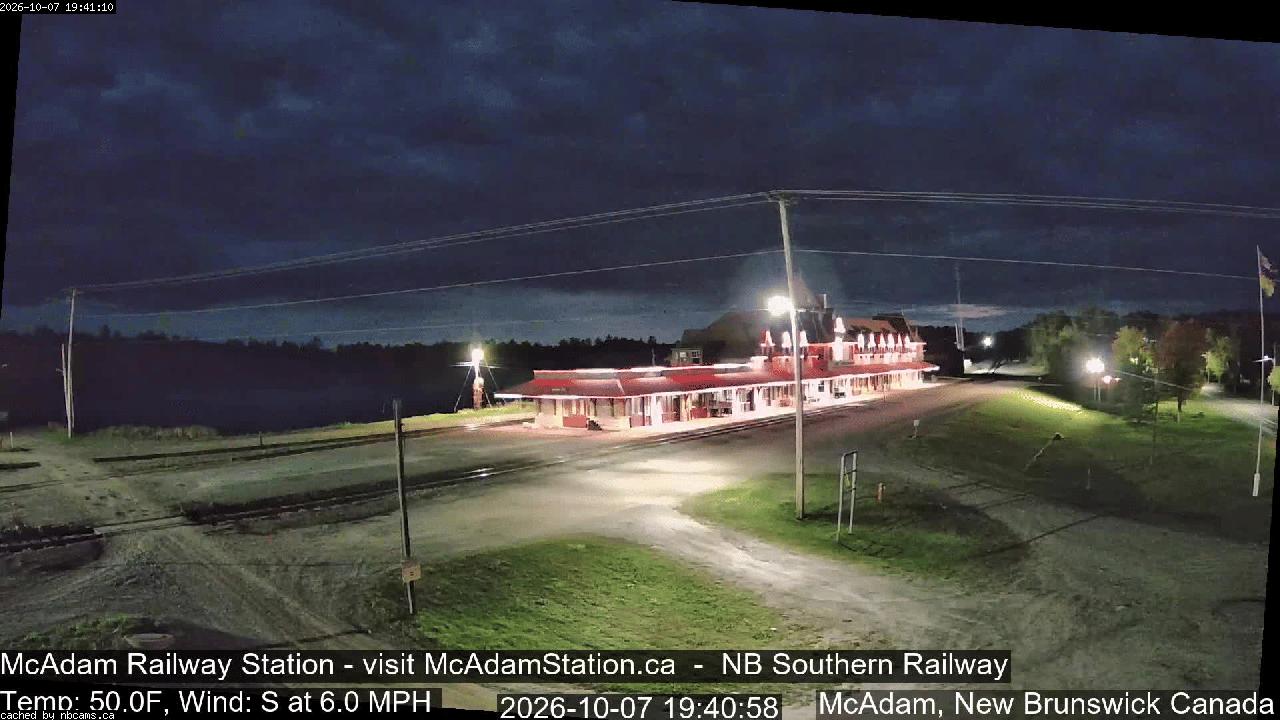Web Cam image of McAdam Railway Station