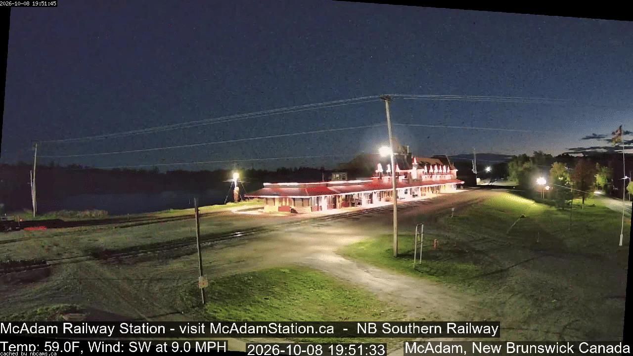 Web Cam image of McAdam Railway Station