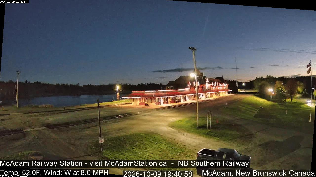 Web Cam image of McAdam Railway Station