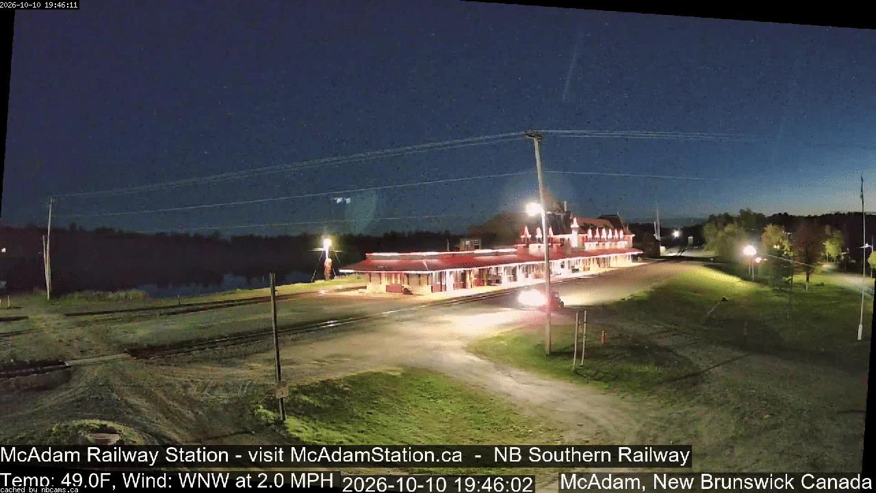 Web Cam image of McAdam Railway Station