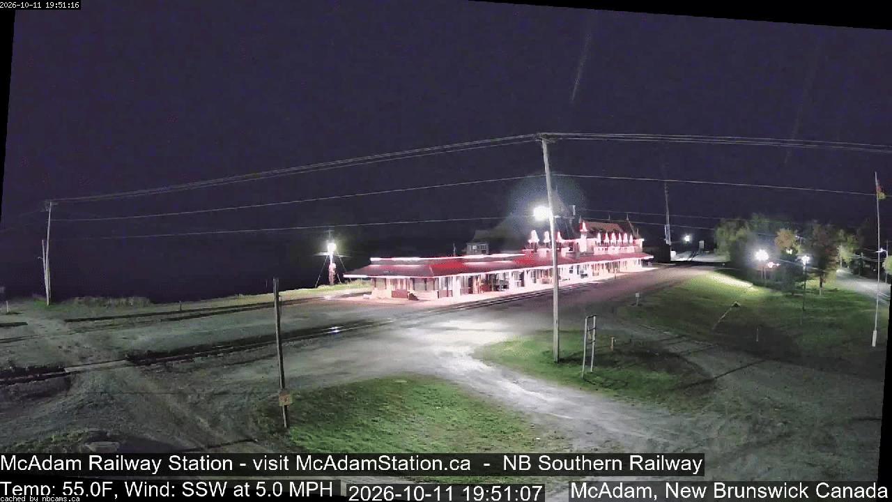 Web Cam image of McAdam Railway Station