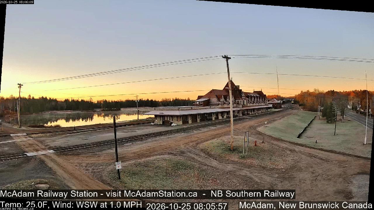 Web Cam image of McAdam Railway Station