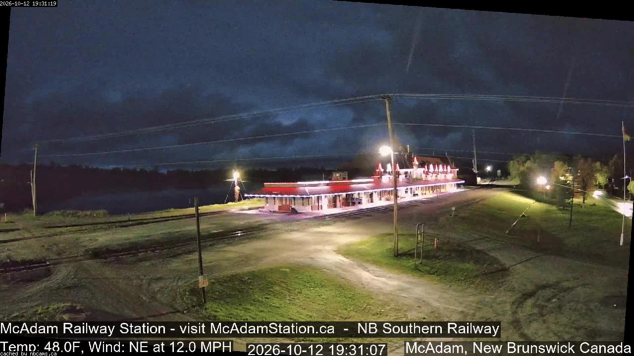 Web Cam image of McAdam Railway Station
