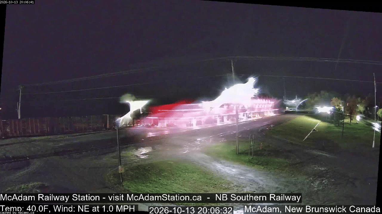 Web Cam image of McAdam Railway Station