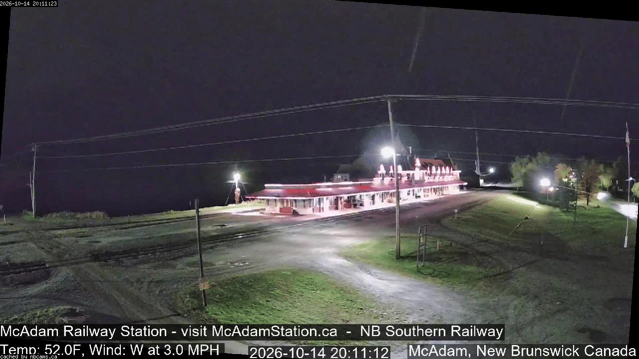 Web Cam image of McAdam Railway Station