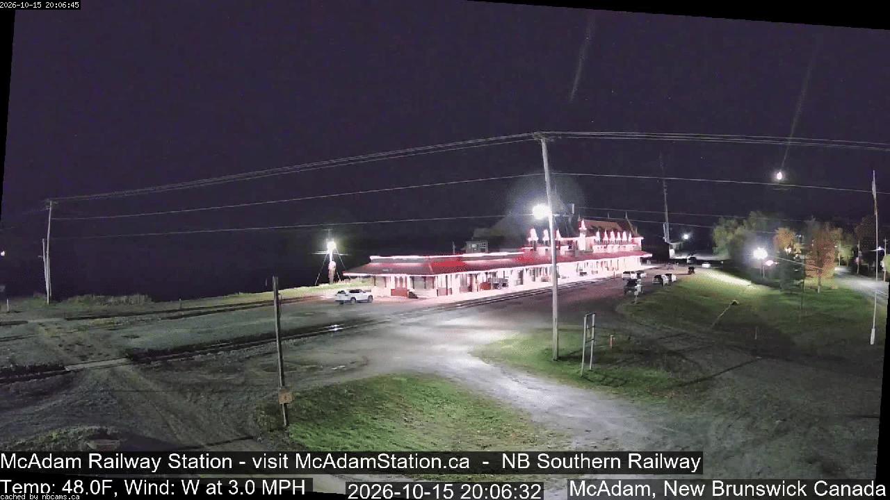 Web Cam image of McAdam Railway Station