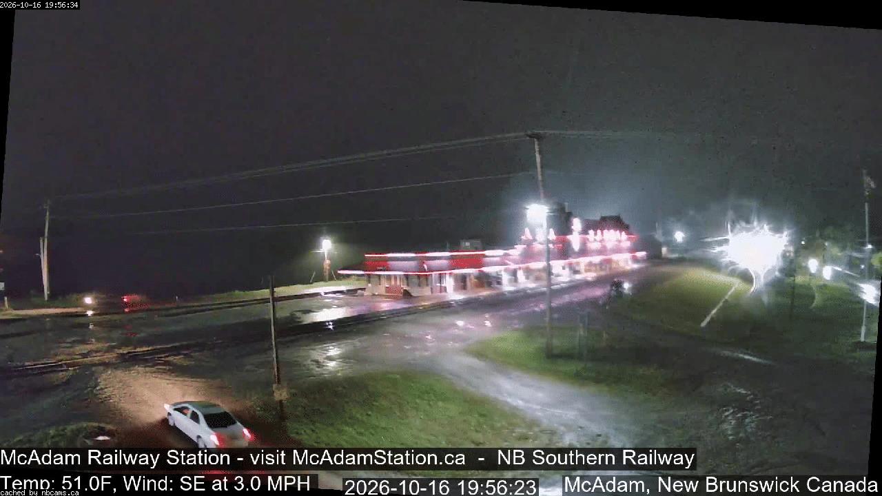 Web Cam image of McAdam Railway Station