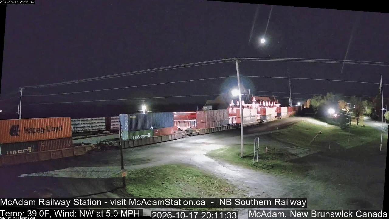 Web Cam image of McAdam Railway Station