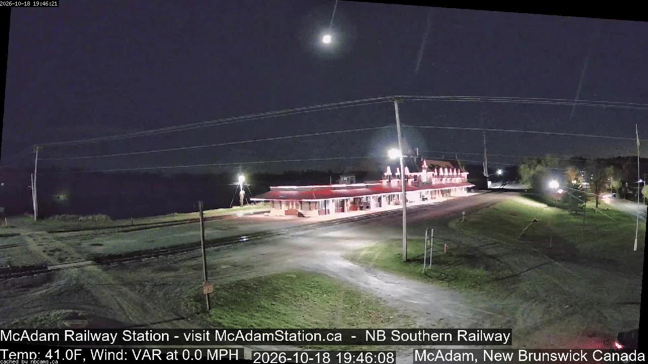 Web Cam image of McAdam Railway Station