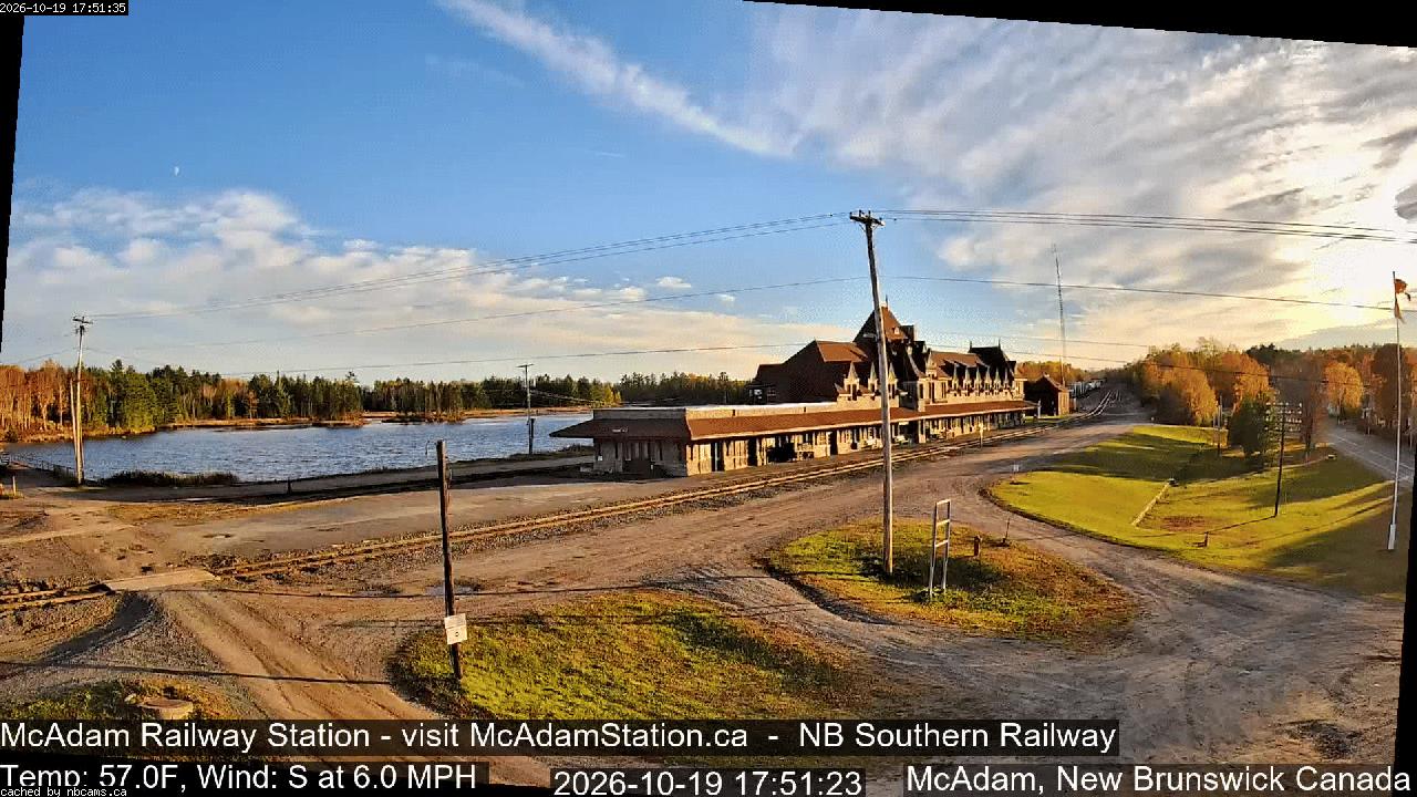 Web Cam image of McAdam Railway Station