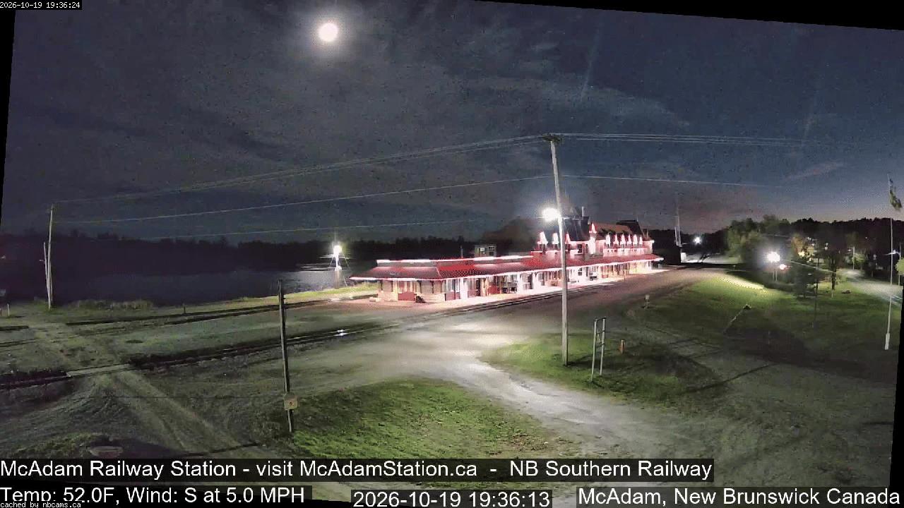 Web Cam image of McAdam Railway Station